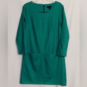 J. Crew Green Long Sleeve Wool Blend Mini Dress Size 0